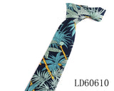 Print Skinny Neck Ties  For Men Women Slim Cotton Tie For Boys Girls Suits Ties For Wedding Party Men's Necktie Gifts Gravatas