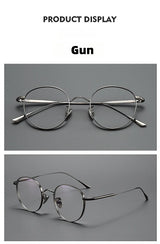 Titanium Glasses Frame Retro Round Wide-rimmed Men's Glasses Frame Anti-blue Light Optical Prescription Women Glasses Frame 835