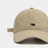 Outdoor Fashionable Unisex Retro Polar Bear Embroidered Baseball Cap New Style Versatile Big Head Circumference Duckbill cap