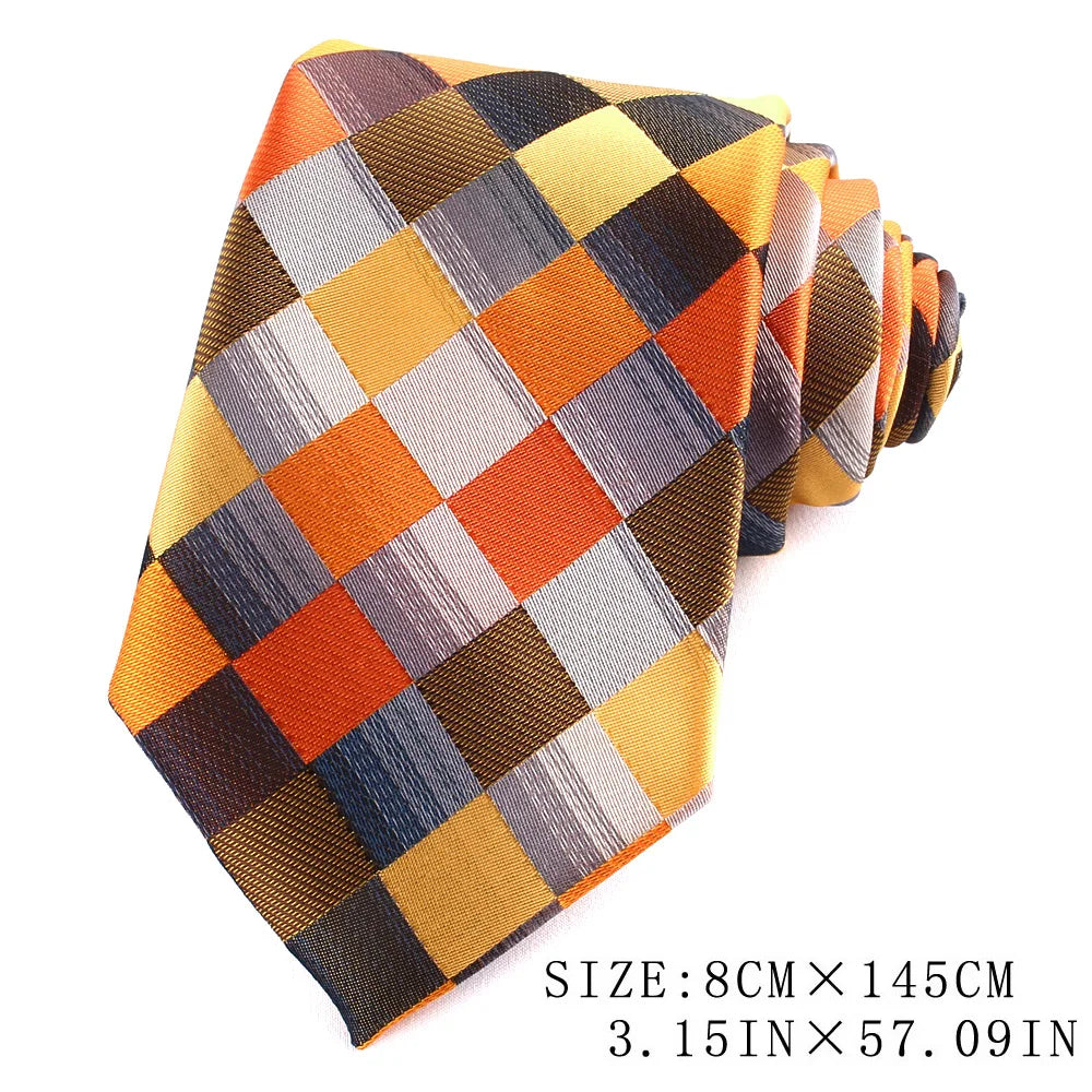 New Classic Plaid Ties For Men Women Skinny Neck Tie For Party Business Check Suit Neckties Wedding Neck Tie For Groom Gifts