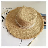 2024 Handmade Big Brim Hat Oversized Tassel Burrs Women Men Straw Sun Brim Hats Natural Raffia Panama Beach Summer Hat
