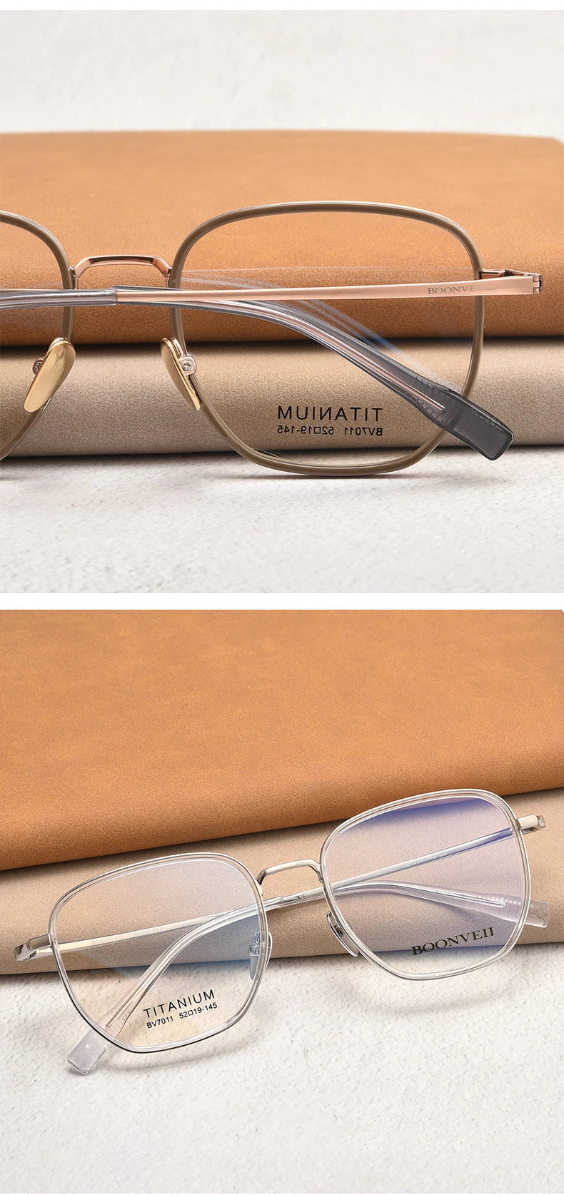 High Quality Ultralight Pure Titanium Glasses Frame for Men and Women Fashionable Retro Eyeglasses Optical Prescription Eyewear