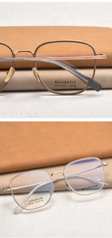 High Quality Ultralight Pure Titanium Glasses Frame for Men and Women Fashionable Retro Eyeglasses Optical Prescription Eyewear