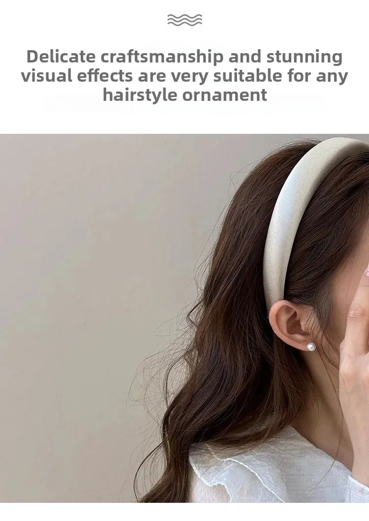 Korean Style Sponge Hairband Women's Fashionable Soft Versatile Headband Elegantly Designed Face Washing Popular Internet Red