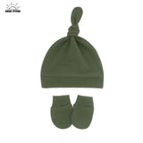 Newborn Baby Hat with Gloves Autumn Winter Warm Cotton Kids Beanies Stuff Children Accessories Infant Nightcap 0-6 Months Babies