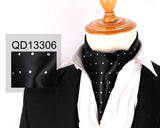 Ascot Tie Cravat Luxury Mens dots Neck Tie Self Tie  for Men Wedding Necktie