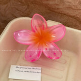 Hawaiian Gradient Hair Clips Flower Hair Claws Big Size Fashion Head wear Hairpin for Women Girls Crab Barrette Hair Accessories