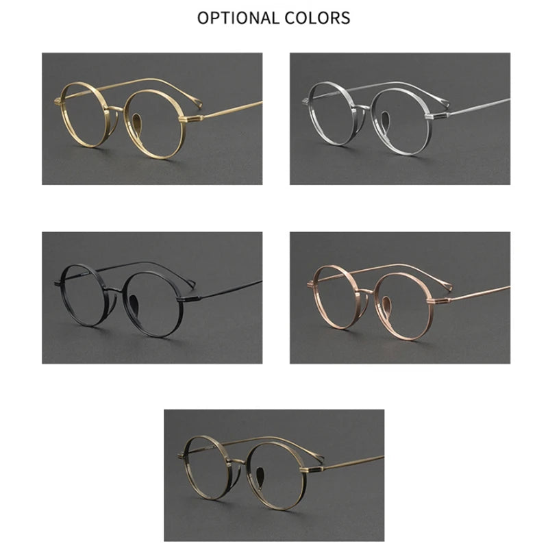 2025 NEW Titanium Handmade Glasses Frame Round Oval Retro Glasses For Men Reading Glasses Frames For Myopia For Women KMN-3003