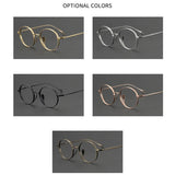 2025 NEW Titanium Handmade Glasses Frame Round Oval Retro Glasses For Men Reading Glasses Frames For Myopia For Women KMN-3003