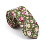 New Men's Floral Neck Ties Casual Cotton Slim Tie Skinny Wedding Party Suit Collar Flower Neckties Gravata Accessories Gift