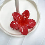 2024 Bohemian Beach Vacation Frangipani Egg Flower Hair Clips Lily Flower Hawaii Beach Hair Claw for Women Girl Hair Accessories