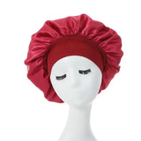 1PC Satin Sleeping Hat Night Sleep Hair Care Bonnet Nightcap Extra Satin Silky Shower Caps Sleep Cap with Premium Elastic Band