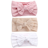 3Pcs/Set Cute Bowknot Baby Headband Turban Soft Elastic Baby Girls Hairband Newborn Hair Band Headdress Kids Hair Accessories
