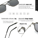 Titanium 3 In 1 New Trend Magnet Glasses Frame With Clip On Glasses Polarized Sunglasses For Men Women Optical Computer glasses
