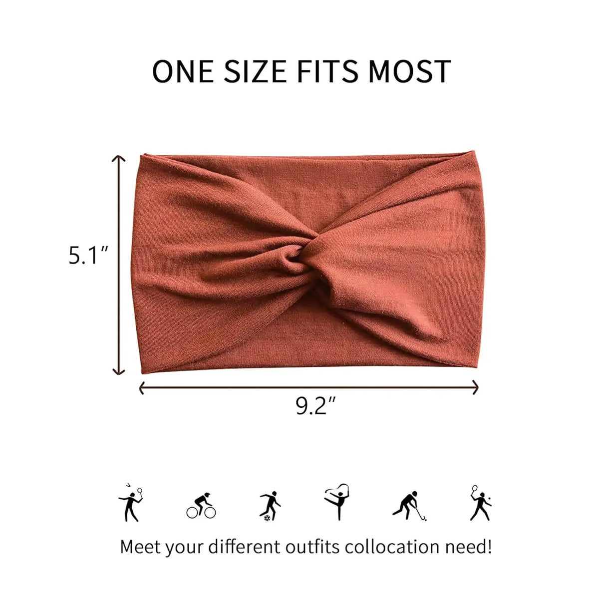 Women Sport Headbands African Wide Hair Wrap Turban Twist Headband for Women Workout Stretch Non-slip Sweatband Hairbands