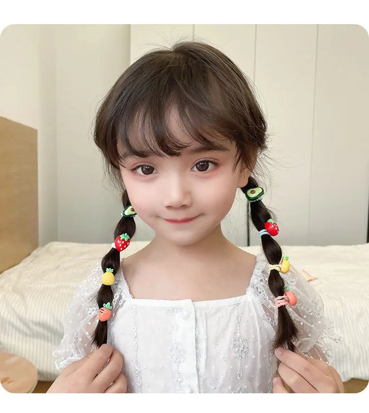 Hair Accessories Girls Bands Bandeau Cheveux Scrunchies Elastic Fille Korean Haarband Rubber Brown Children Gomas Gift Kids