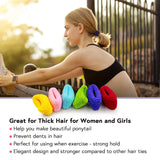 12pcs Large Stretch Thick Hair Ties Seamless Terry Cloth Hair Elastics Ponytail Holder Knit Hair Rope Hair Accessories for Women