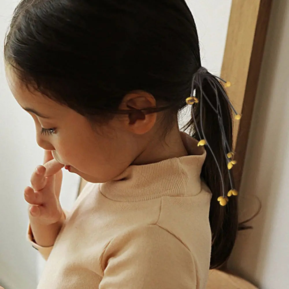 Handmade Cute Fashion Elastic Flower Ribbon Hair Ropes Rubber Band Hair Accessories Hair Ties