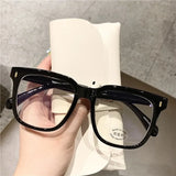 New Clear Lens Near Sight Myopia Glasses Large Sqaure Minus Diopter Eyewear Fashion Ultralight Trendy Eyeglasses for Men Women