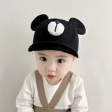 Cute Bear Ear Baby Hat Kids Boy Girl Soft Cotton Peaked Bonnet Caps Children Cartoon Casual Sun Visor Hats