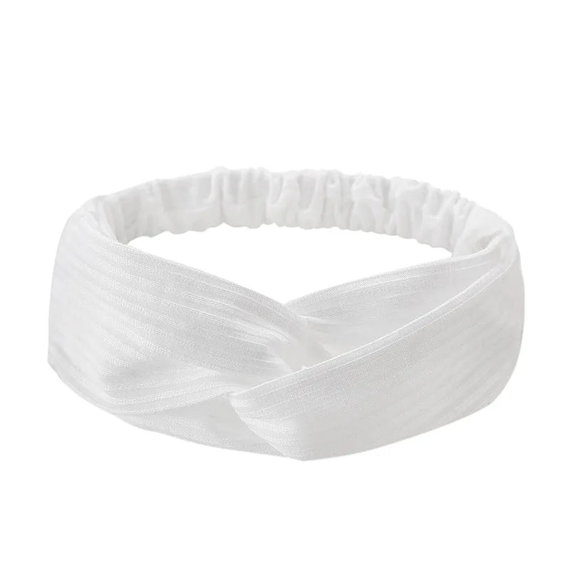 Headbands For Women Girls Top Knot Stretchy Headband Boho Twisted Criss Cross Hair Bands Knitted Cotton Turban Hair Accessories