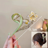 New Sweet Flower Durian Hair Claw Clip Ponytail Grab Hair Clips Shark Clip Woman Hairpins For Girl Hair Accessories Headdress