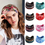 Women Hair Bands Headband Bohemian Sports Run Bandage Elastic Girl Wide Headband Print Wide Headwrap Headpiece Hairband Ladies