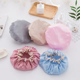 1Pcs Women's Elastic Band Satin Silky Bonnet Sleep Cap Hair Care Hair Dryers Female Hair Protect Bonnet Nightcap Satin Bath Cap