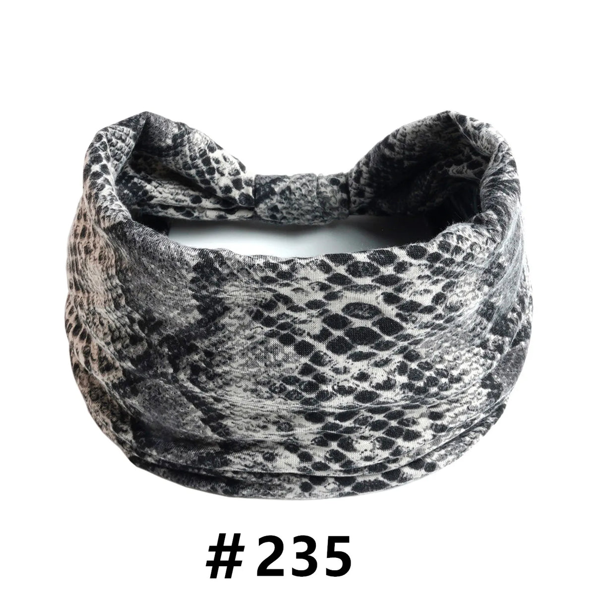 Leopard Print Headbands for Women Wide Boho Turban Head Wraps Cotton Knotted Elastic Hairbands Non Slip Workout Hair Accessories