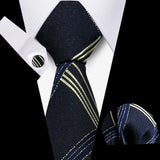 Men Neckties Tie Classic Handkerchiefs Plaid Necktie Cufflinks For Men Blouse Business Wedding Accessories Woman Collar Man Gift