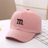 Girls Boy Adjustable Hat Children's Kid Baseball Cap Sunscreen Baby Hat Hip Hop M Letter Embroidered Kids Caps 1-6-8-12-15 Years