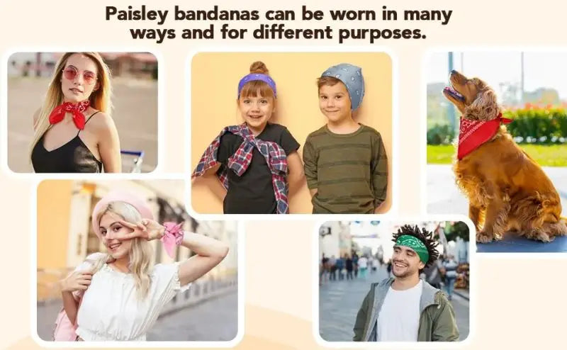 Fashion Bohemian Print Bandana Hair Bands Hip Hop Man Women Outdoor Unisex Headbands Band Wrist Wraps Face Mask Handkerchief