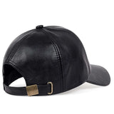 Pu Leathe Letter Printing Baseball Caps Spring and Autumn Outdoor Adjustable Casual Hats Sunscreen Hat