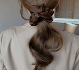 Korean Woman Elegant Satin Elastics Hair Band Solid Color Scrunchies Hair Ties Ladies Ponytail Holder Girls Hair Accessories