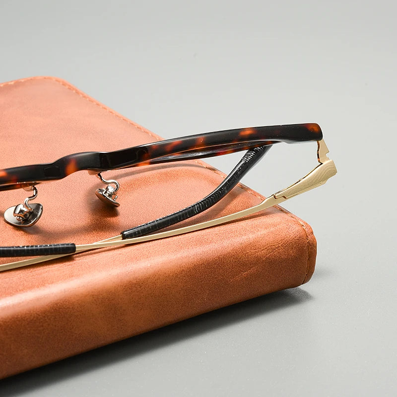 High Quality Luxury Glasses Ultra Light Pure Titanium Men's Eyeglass Frames High-Quality Acetate Prescription Eyeglass Frames