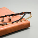 High Quality Luxury Glasses Ultra Light Pure Titanium Men's Eyeglass Frames High-Quality Acetate Prescription Eyeglass Frames