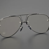 Anti Blue Light Lenses Titanium Eyeglass Frame Rectangular Full Frame Fashionable Carved Optical Prescription Glasses Unisex