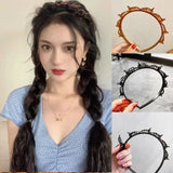 New Double Band Headbands for Women Hairstyle Fashion Non-Slip Hair Bands with Clips  Bezel Hair Hoop Hair Headwear 머리띠