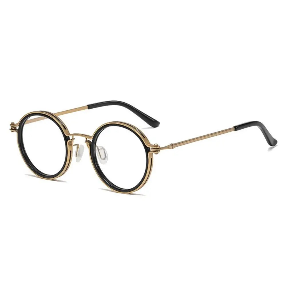 Reading Glasses Men High Quality Round Alloy Magnifying Glasses Eye Prescription 0 To +4 Clear Lens Anti Blue Light Glasses New