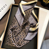 Luxury Popular 70X70CM Shawls Print Headcloth Four Seasons Sunscreen Small Fashion Letter Silk Scarves bandanna foulard