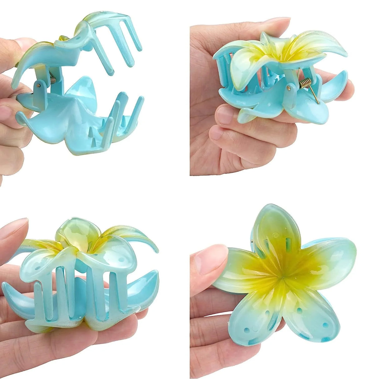 2Pcs Flower Hair Claw Clips for Women Gradient Large Claw Clips for Thick Hair Girls No-slip Hairpins Women Hair Accessories