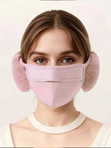 2-piece set of winter outdoor warm ear protection masks for men and women elastic anti cold and windproof plush masks