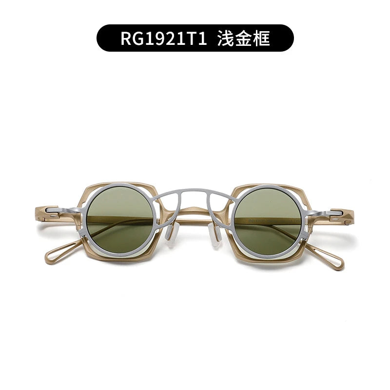 High quality pure titanium small glasses retro frame for men and women suction clip optical glasses frame for prescription glass