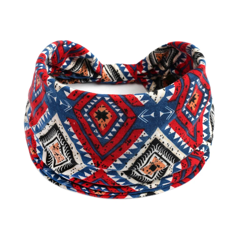 Women Hair Bands Headband Bohemian Sports Run Bandage Elastic Girl Wide Headband Print Wide Headwrap Headpiece Hairband Ladies