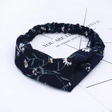 Women Headband New Fashion Hair Bands Bohemian Cross Elastic Hair Band For Ladies Black Purple Female Head band Hair Accessories