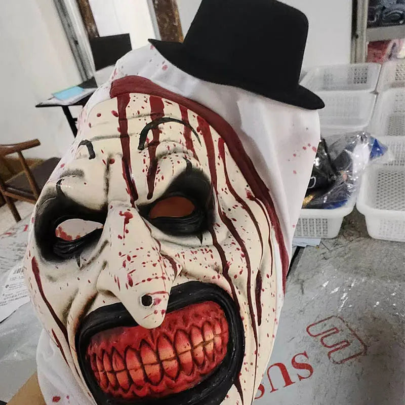 Terrifierr Cosplay Costume Female/Male Horror Carnival Party Skin-Tight Black White Killer Clowns Jumpsuit for Halloween Costume