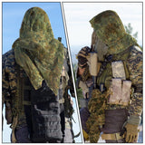 Cotton Scarf Military Camouflage tactical mesh scarf sniper scarf veil Camping hunting multi-purpose hiking sunscreen breathable