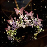Elegant Girls Headband Lmitated Pearl Hair Headdress Baby Girls Flower Wreath Bride Garland Head Hoop Wedding Headbands Hair