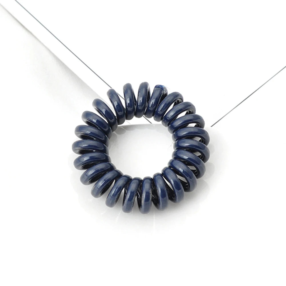 High Elasticity Telephone Coil Hairbands Women Spiral Hair Ties Girl Hair Ring Rope Solid Color Hair Accessories Ponytail Holder