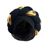 African Turban Cap Headdress Women's Pleated Hat Hair Accessories Arab Wrapped Muslim Hijab